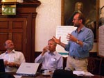 photo of a man speaking in a workshop