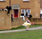 children playing outside